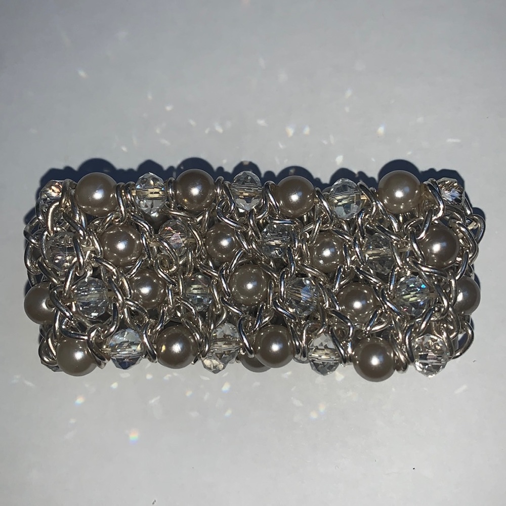 Silver Crystal Stretch Bracelet